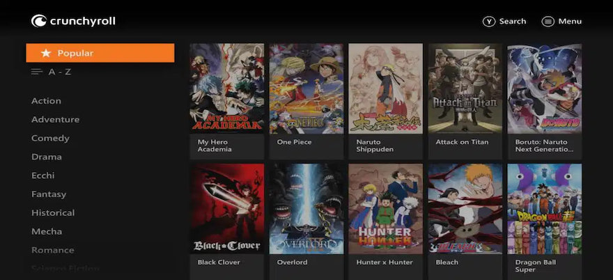 Crunchyroll Mod Apk Anime Genres