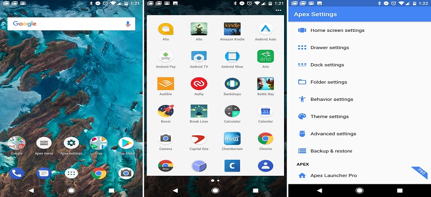 Apex Launcher APK With Smooth User Experience