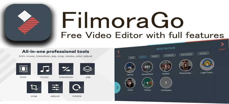 FilmoraGo Mod APK With Complete Tools