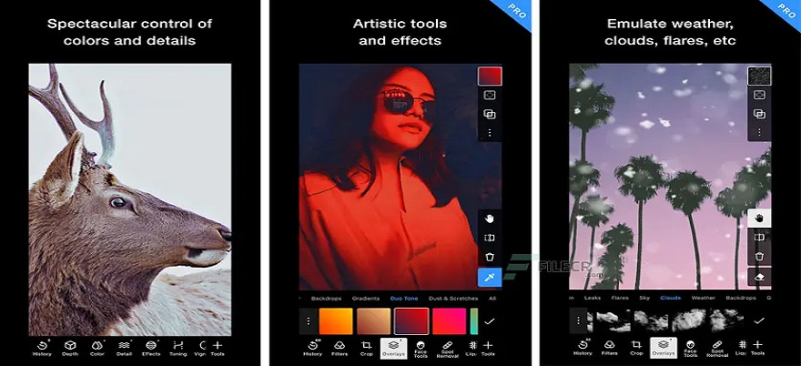 Tools for editing in Polarr Mod APK