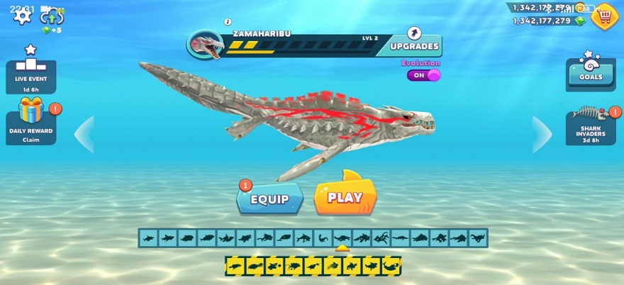 Hungry Shark World Mod APK Gameplay