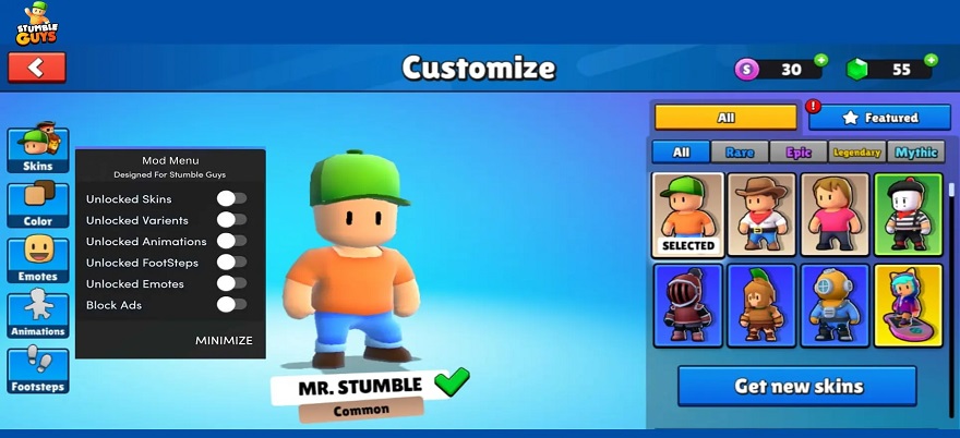 Stumble Guys Mod APK Customize Character